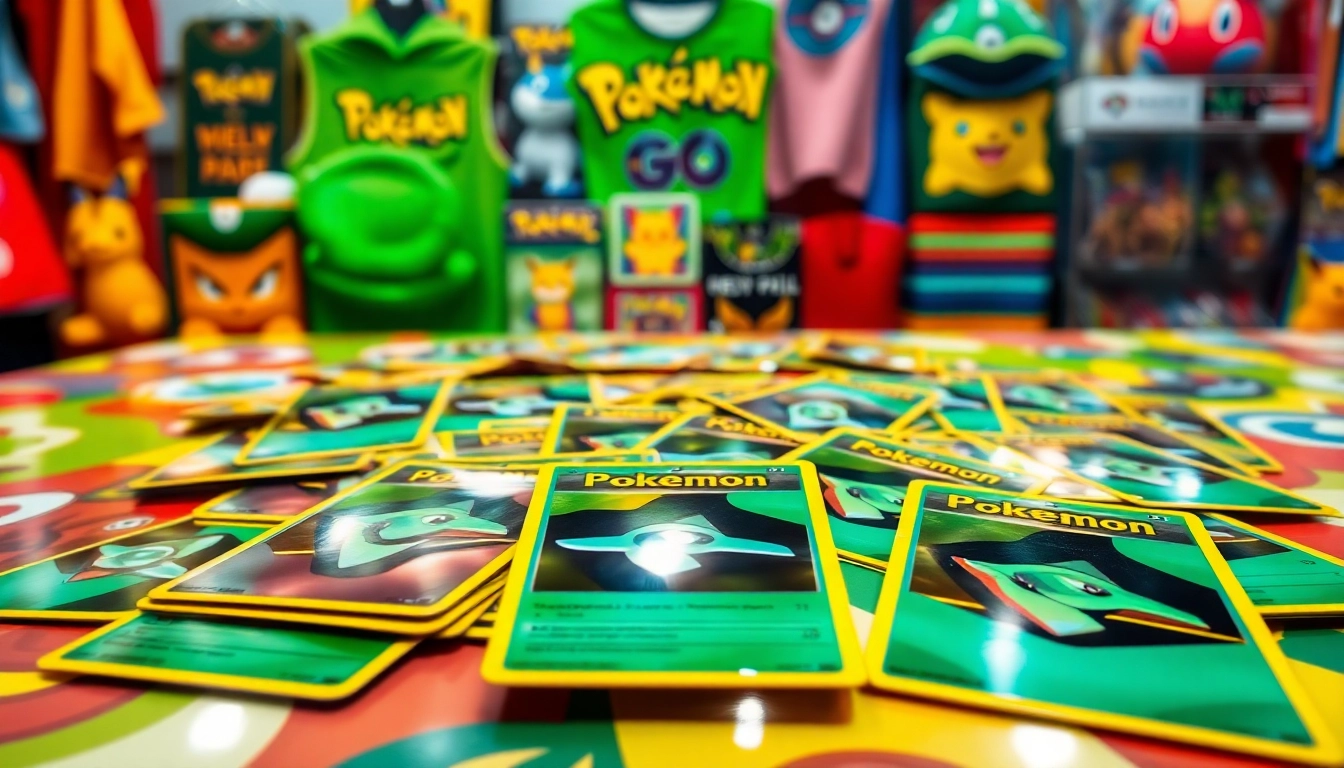 Examine a collection of real Pokémon cards displayed on a colorful table, showcasing their authentic details.